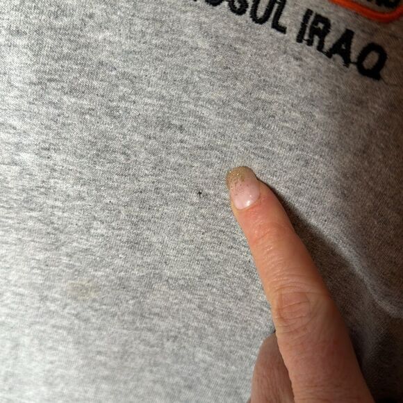 Harley Davidson Mosul Iraq Embroidered Grey T-shirt. Size Medium. - Picture 6 of 7